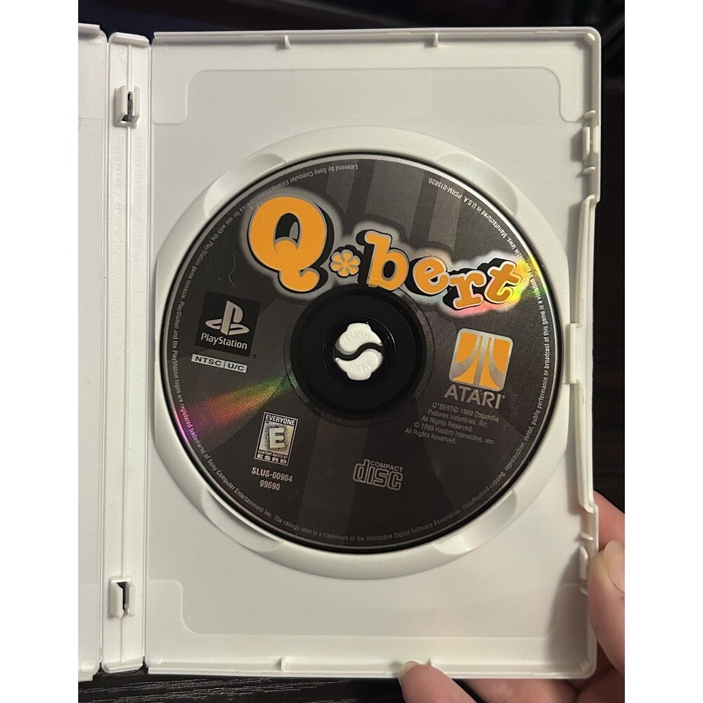Q*bert Sony PlayStation 1 PS1 1999 Disc Only Tested Working Game Qbert Atari